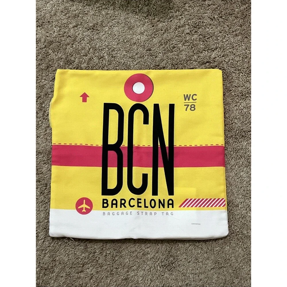 Pillow Barcelona BCN Airport 16Inch